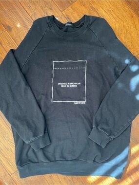 Naomi Nomi Black Crewneck Sweatshirt - Designed in Brooklyn made in USA size L